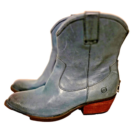 Born Wynd Turquoise Western Leather Boots Women's Size 7 - Picture 4 of 10